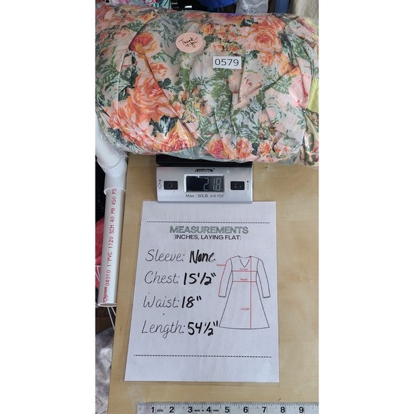 Free People Bluebell Patchwork Floral Maxi Tiered Dress Medium Smocked Ribbon - Picture 9 of 11